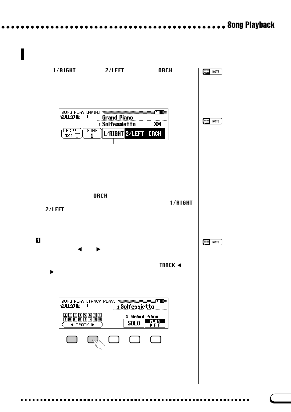 Part cancel, Song playback, Turning individual accompaniment parts on or off | Yamaha CVP-103M  EN User Manual | Page 97 / 178