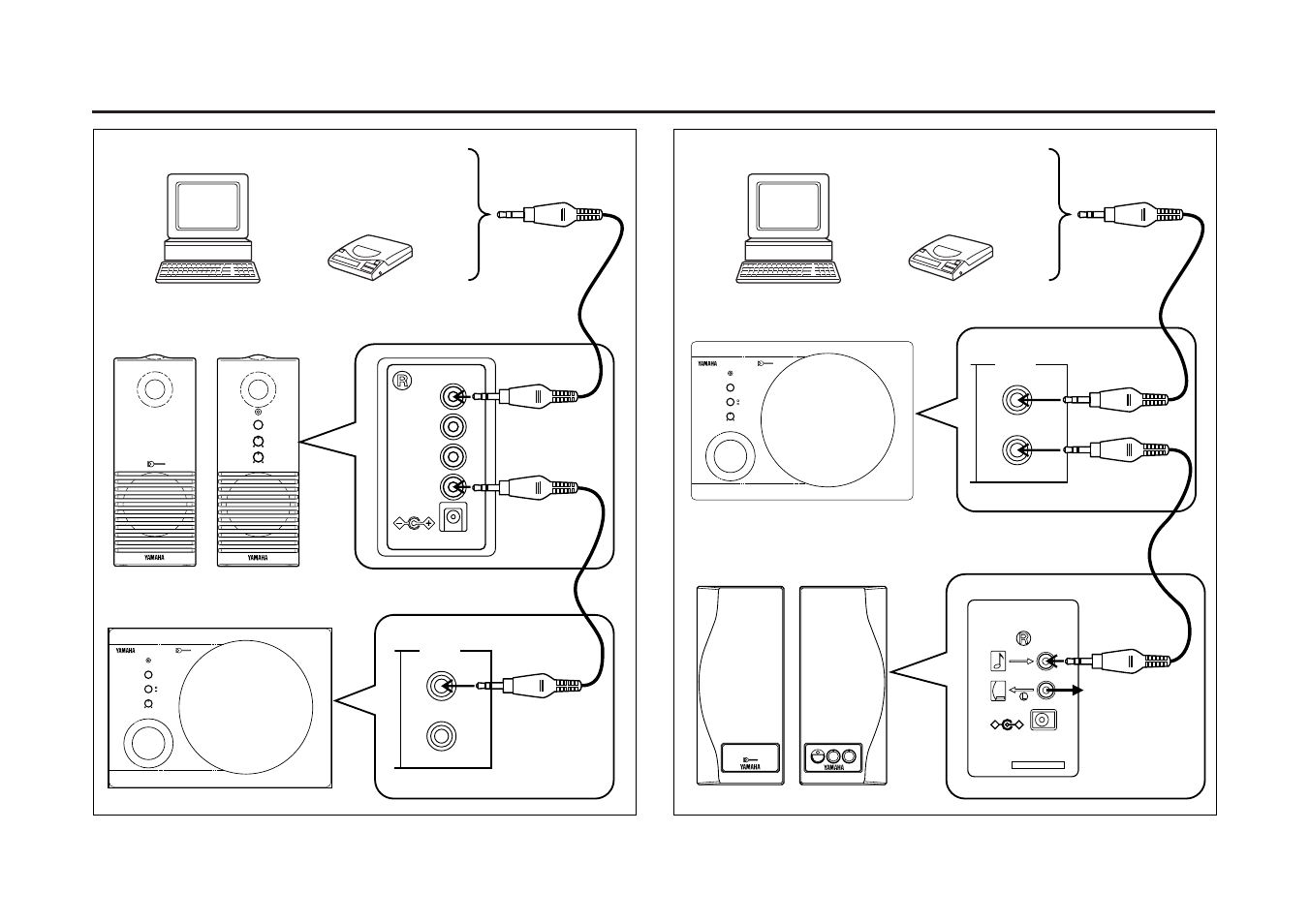Actve servo technology power presence volume, Powered monitor speaker actve servo technology | Yamaha YST-SW20 User Manual | Page 5 / 6