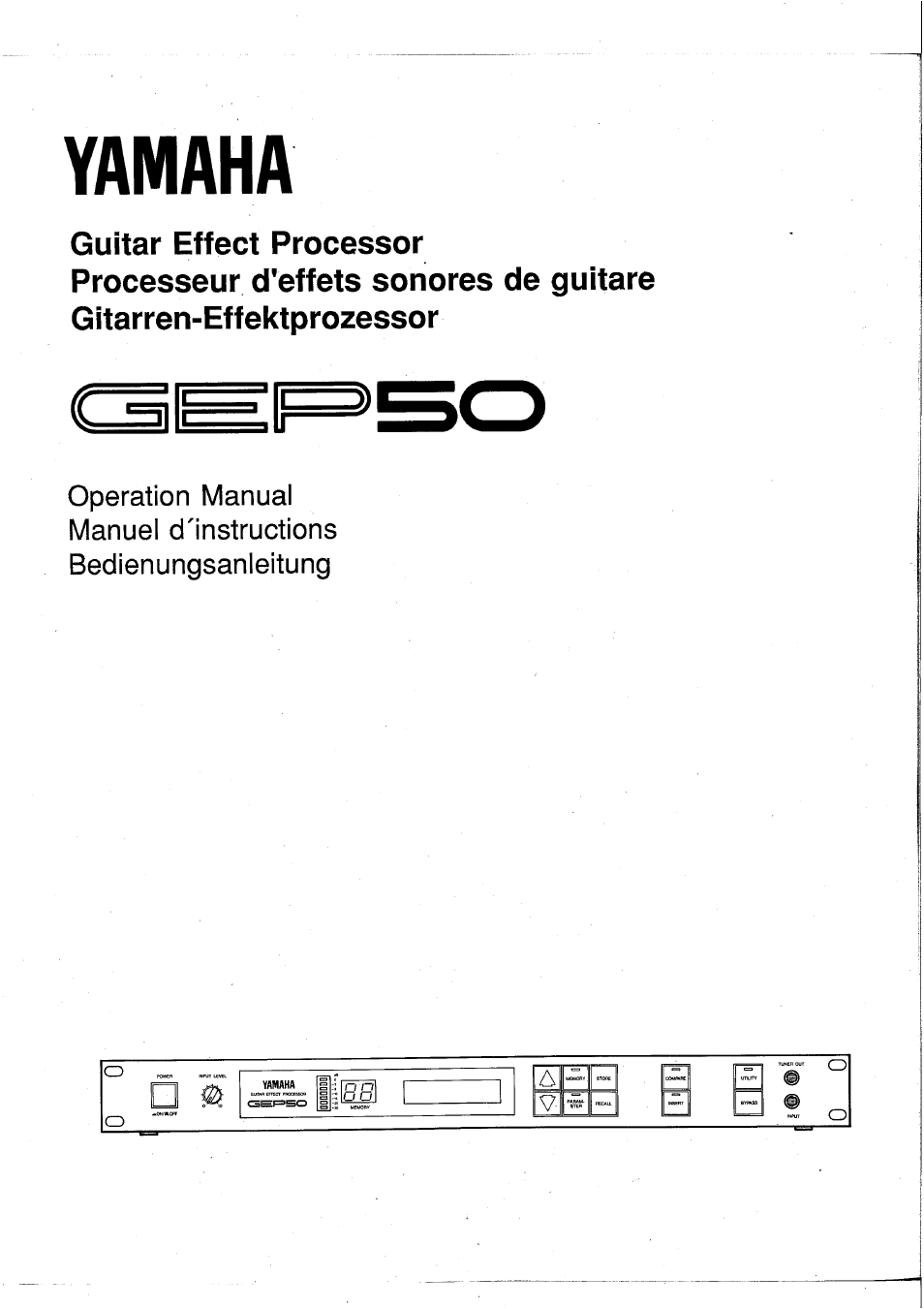 Yamaha GEP50 User Manual | 100 pages