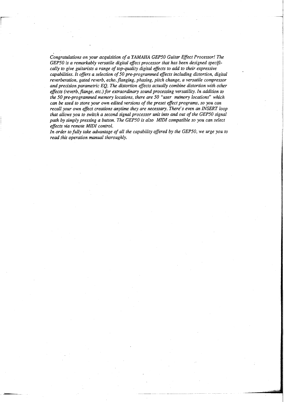 Yamaha GEP50 User Manual | Page 2 / 100