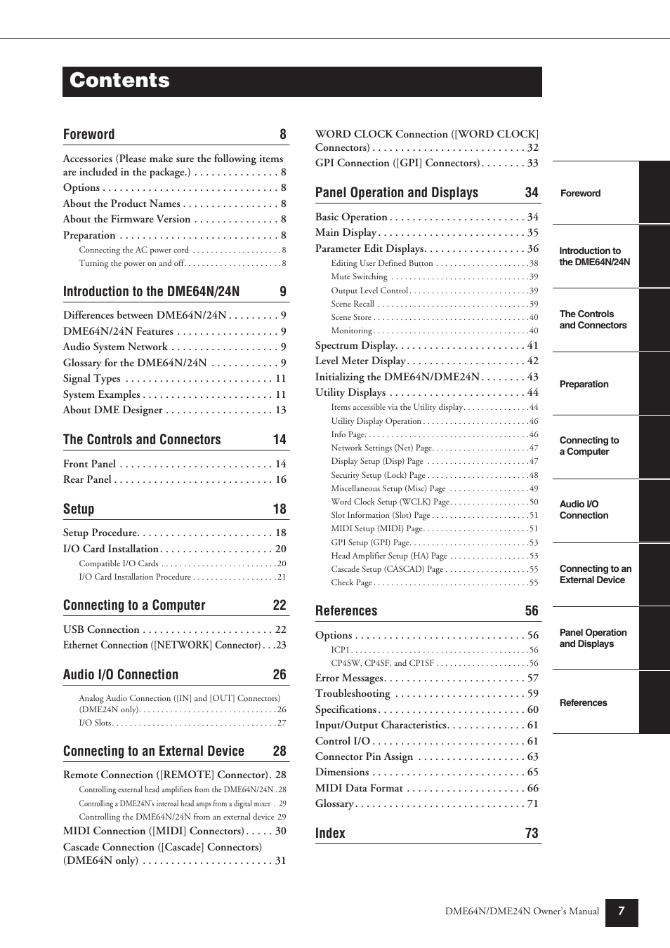 Yamaha DME64N User Manual | Page 7 / 80