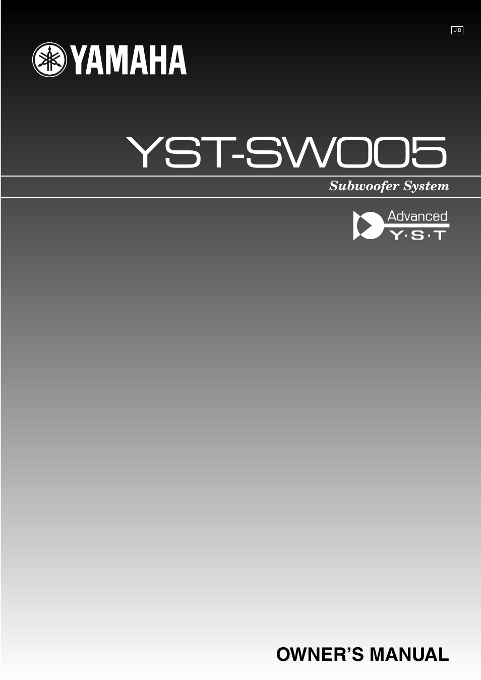 Yamaha YST-SW005 User Manual | 19 pages