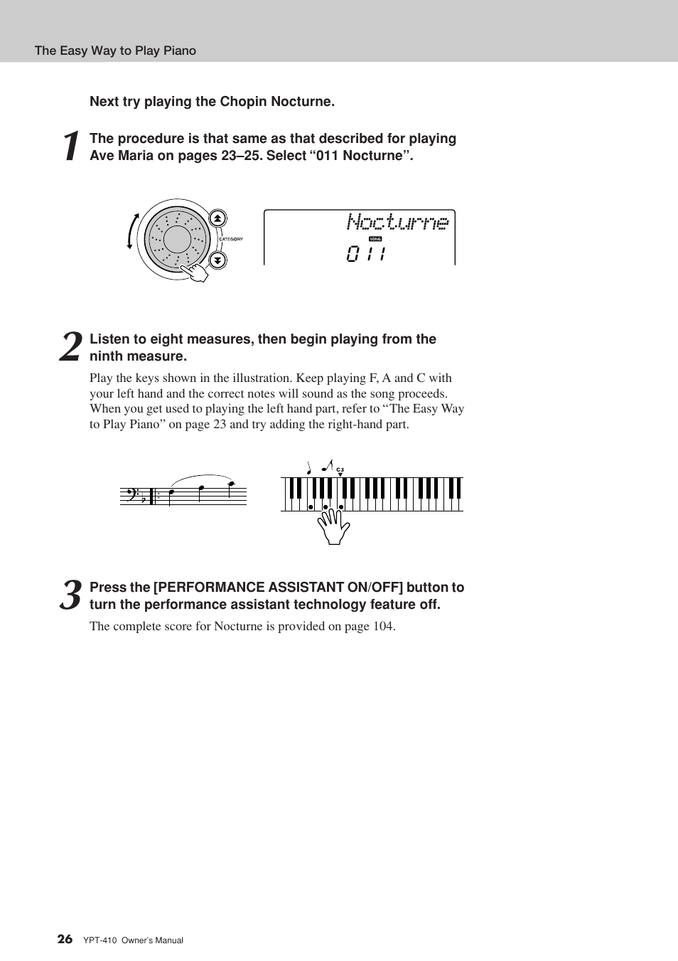 Yamaha YPT-410 User Manual | Page 26 / 127