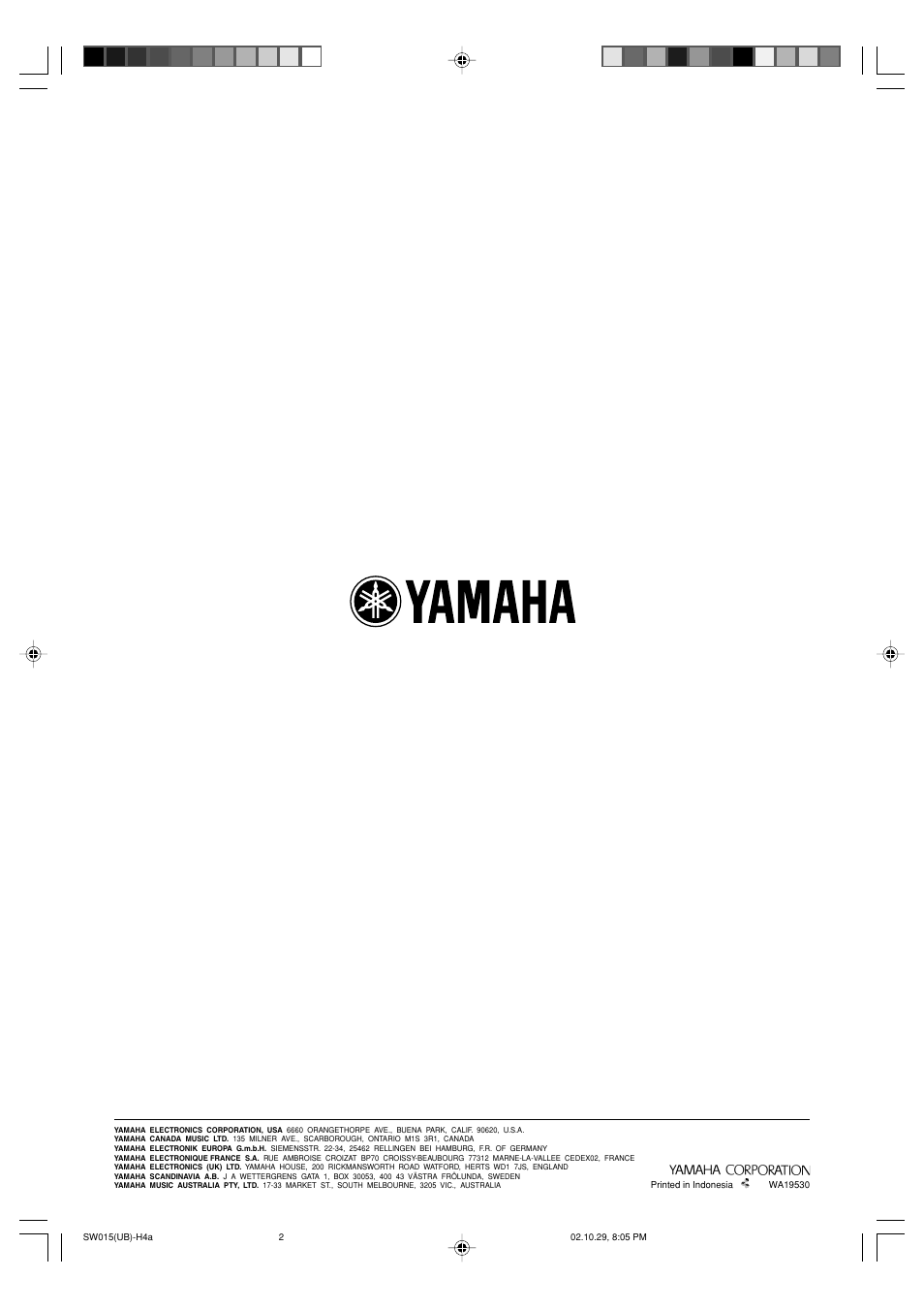 Yamaha YST-SW015 User Manual | Page 16 / 16