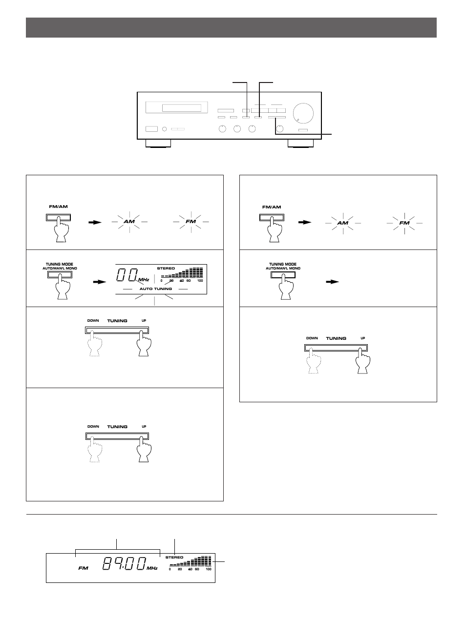 Tuning operations | Yamaha R-85 User Manual | Page 10 / 16