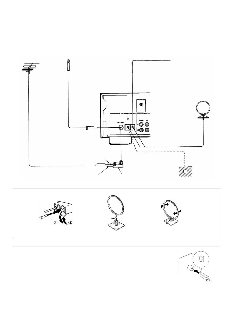 6antenna connections | Yamaha R-85 User Manual | Page 6 / 16