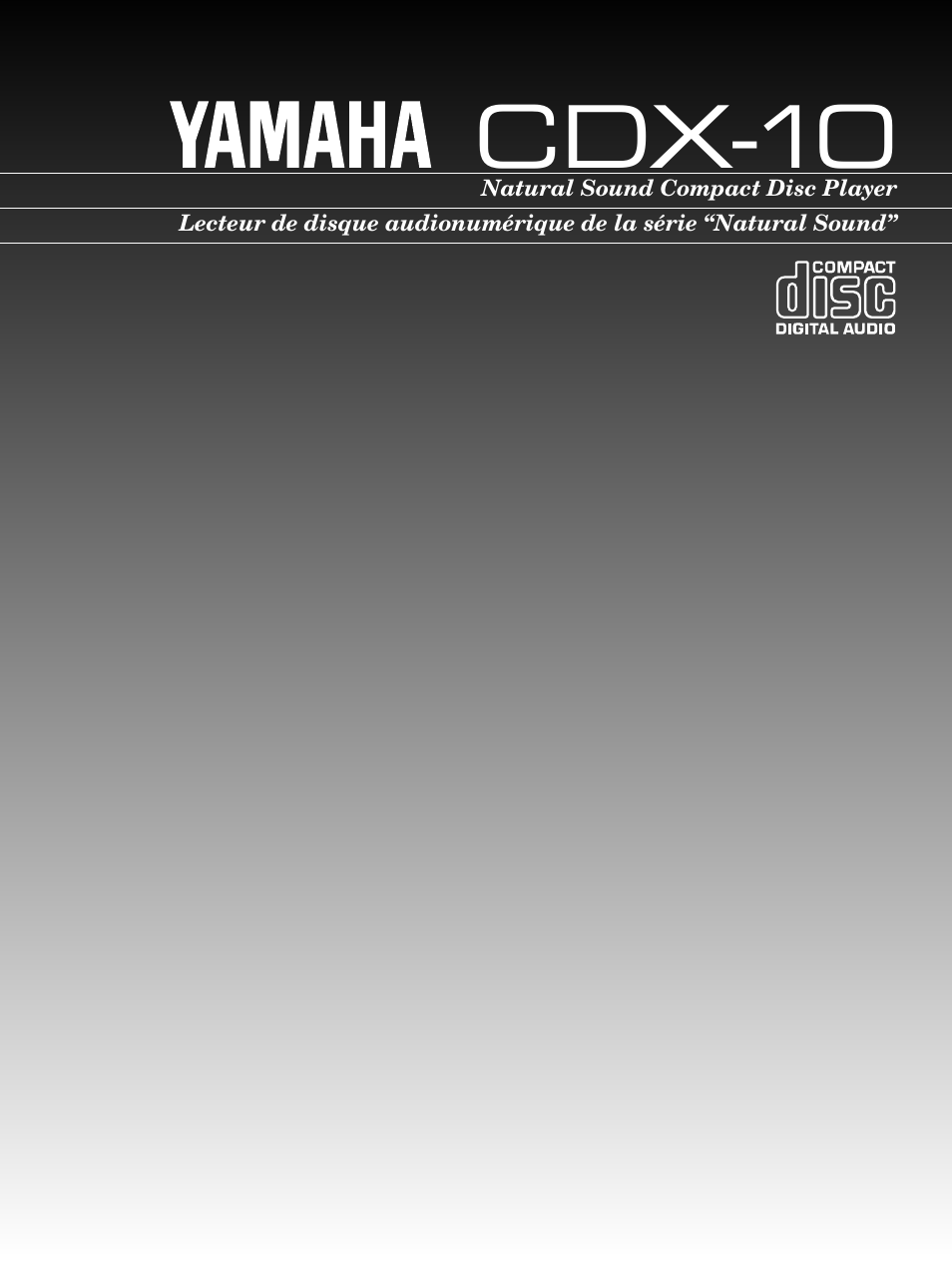 Yamaha CDX-10 User Manual | 20 pages
