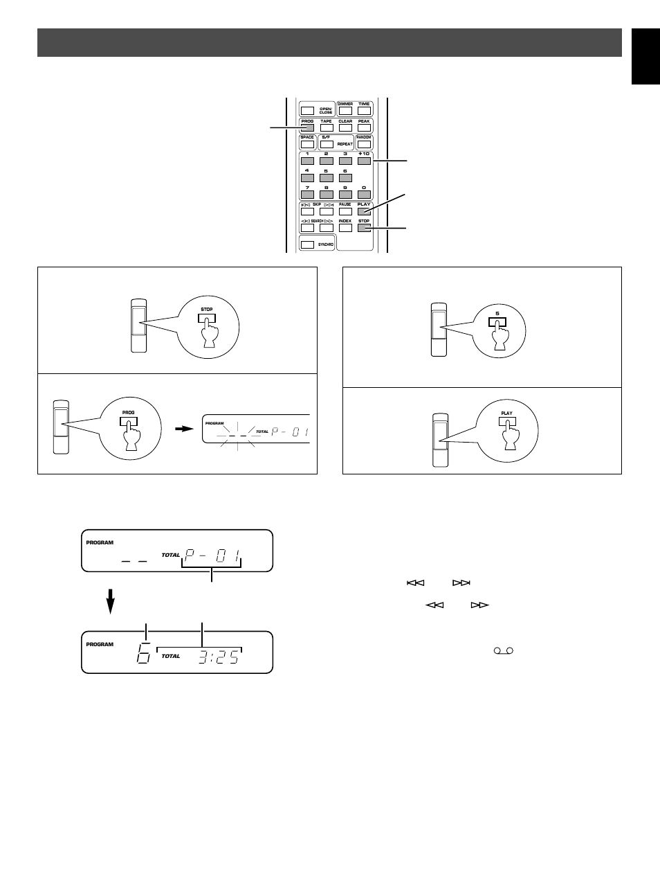 Program play, 4program play, English | Yamaha CDX-10 User Manual | Page 11 / 20