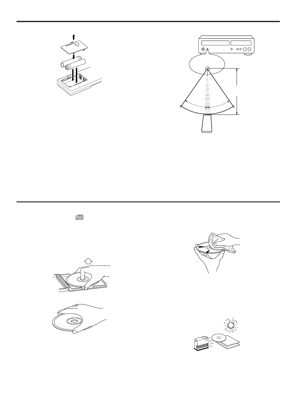 Notes about the remote control transmitter, Notes about handling compact discs | Yamaha CDX-10 User Manual | Page 18 / 20