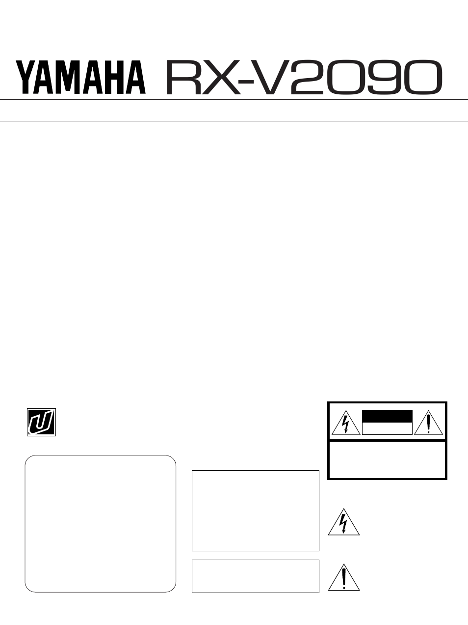 Yamaha RX-V2090 User Manual | 40 pages