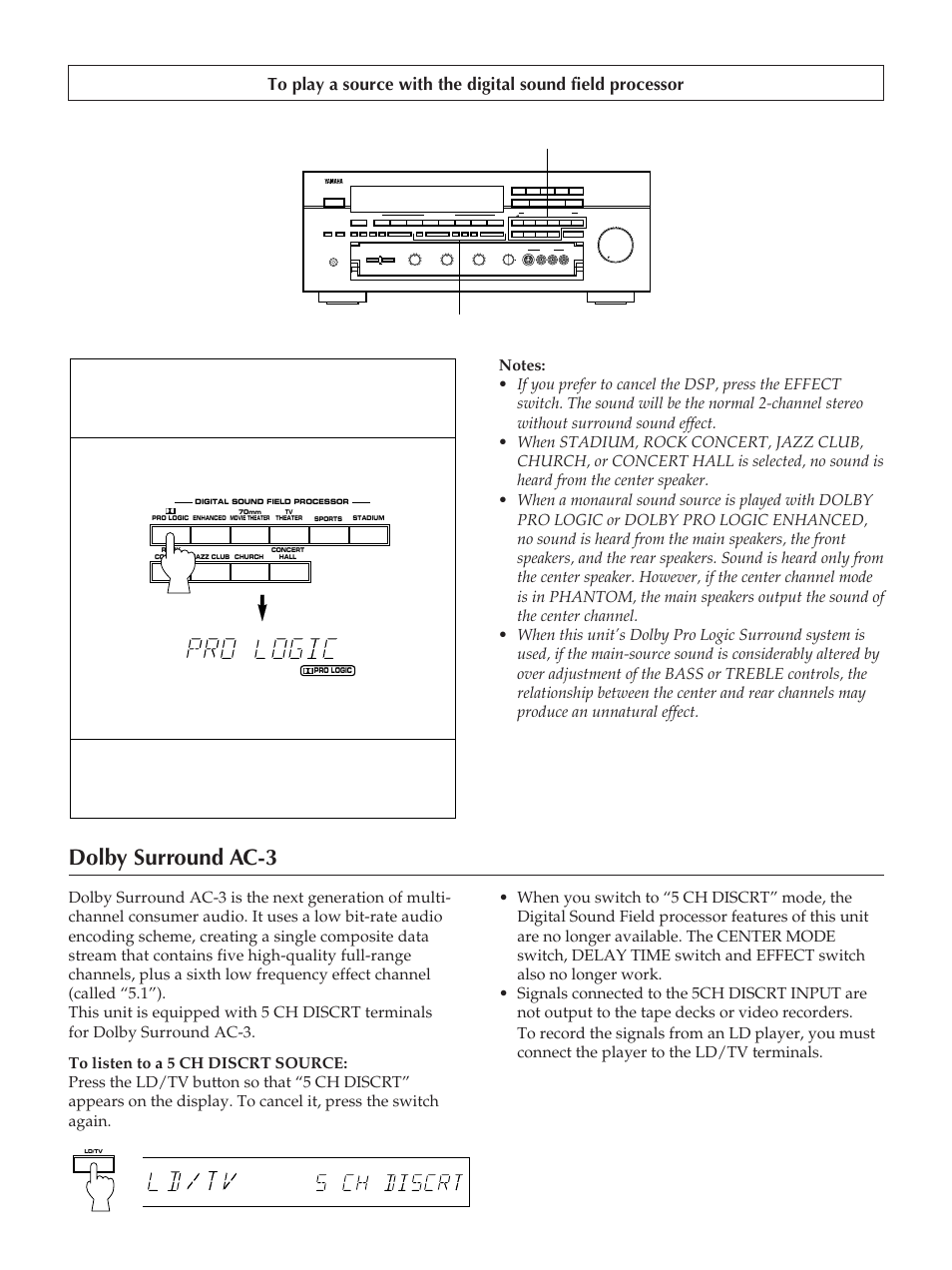 Dolby surround ac-3 | Yamaha RX-V2090 User Manual | Page 28 / 40