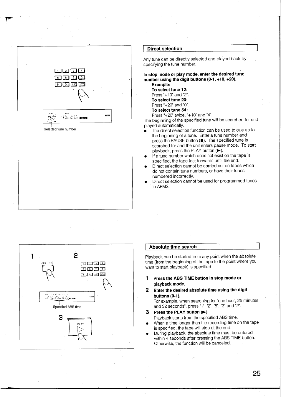 Direct selection, 3 press the play button (►) | Yamaha DTR2 User Manual | Page 25 / 88