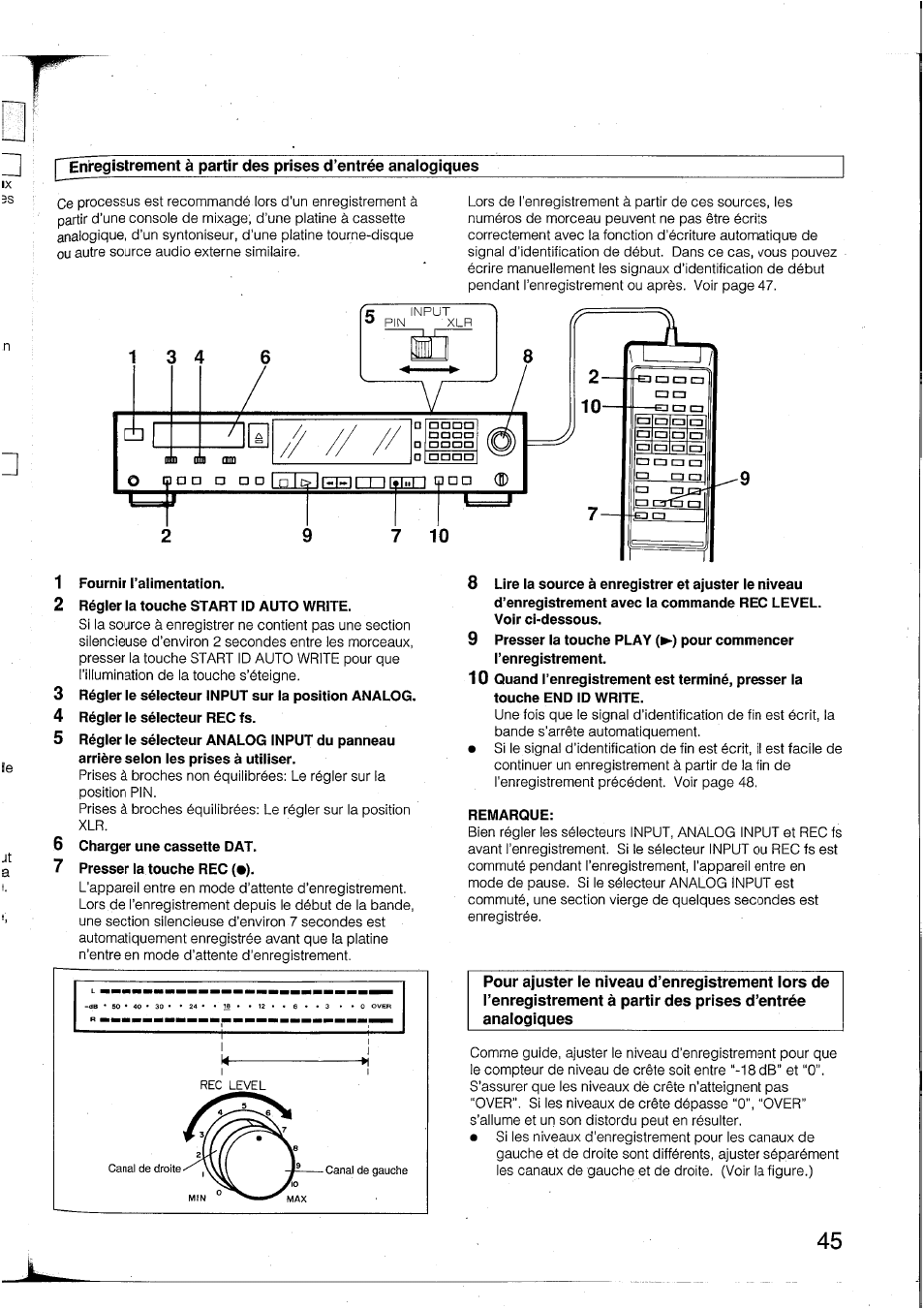 Fournir l’alimentation, Remarque | Yamaha DTR2 User Manual | Page 45 / 88