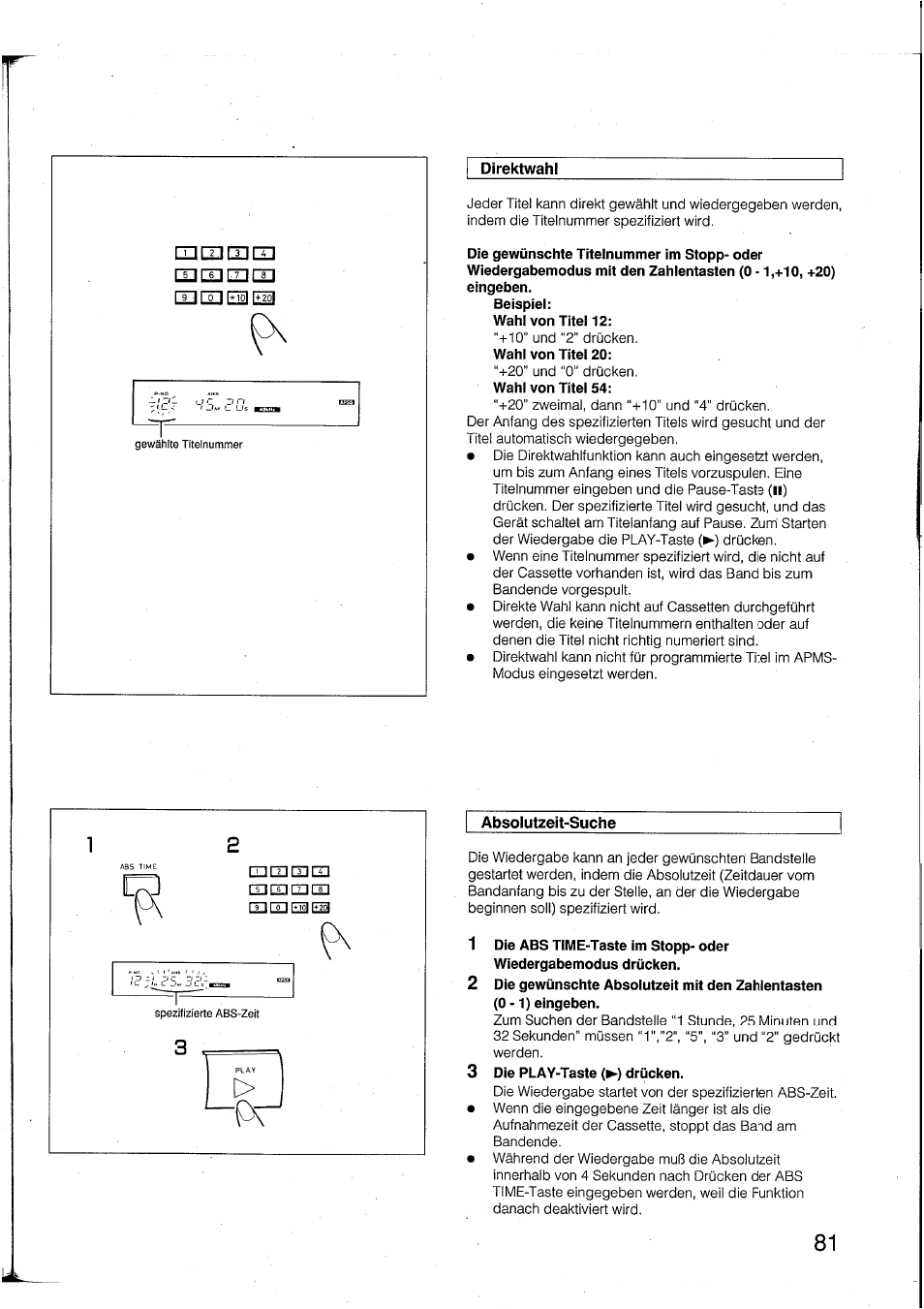 Direktwahl | Yamaha DTR2 User Manual | Page 81 / 88