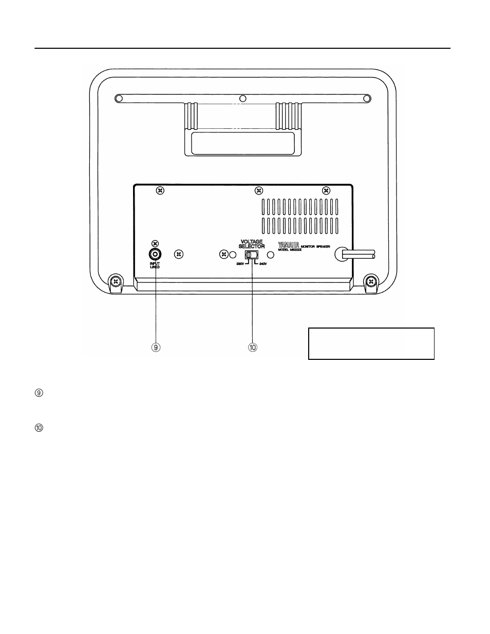 Rear panel | Yamaha MS2022 User Manual | Page 5 / 21