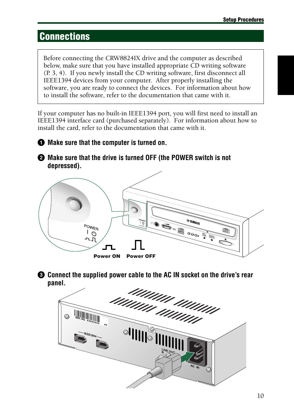 Connections | Yamaha CRW8824IX Series User Manual | Page 19 / 44