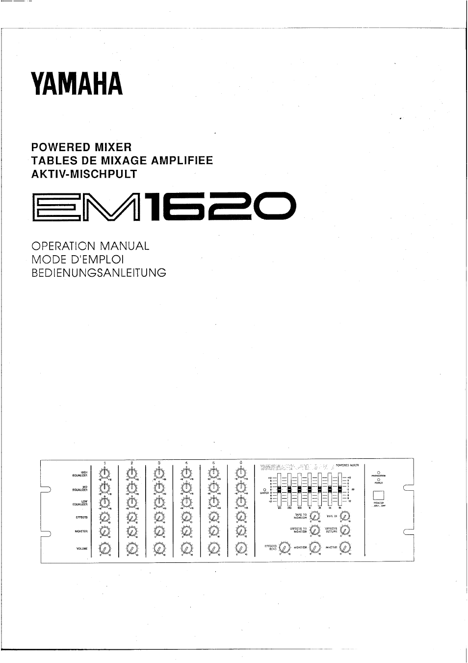 Yamaha EM1620 User Manual | 48 pages