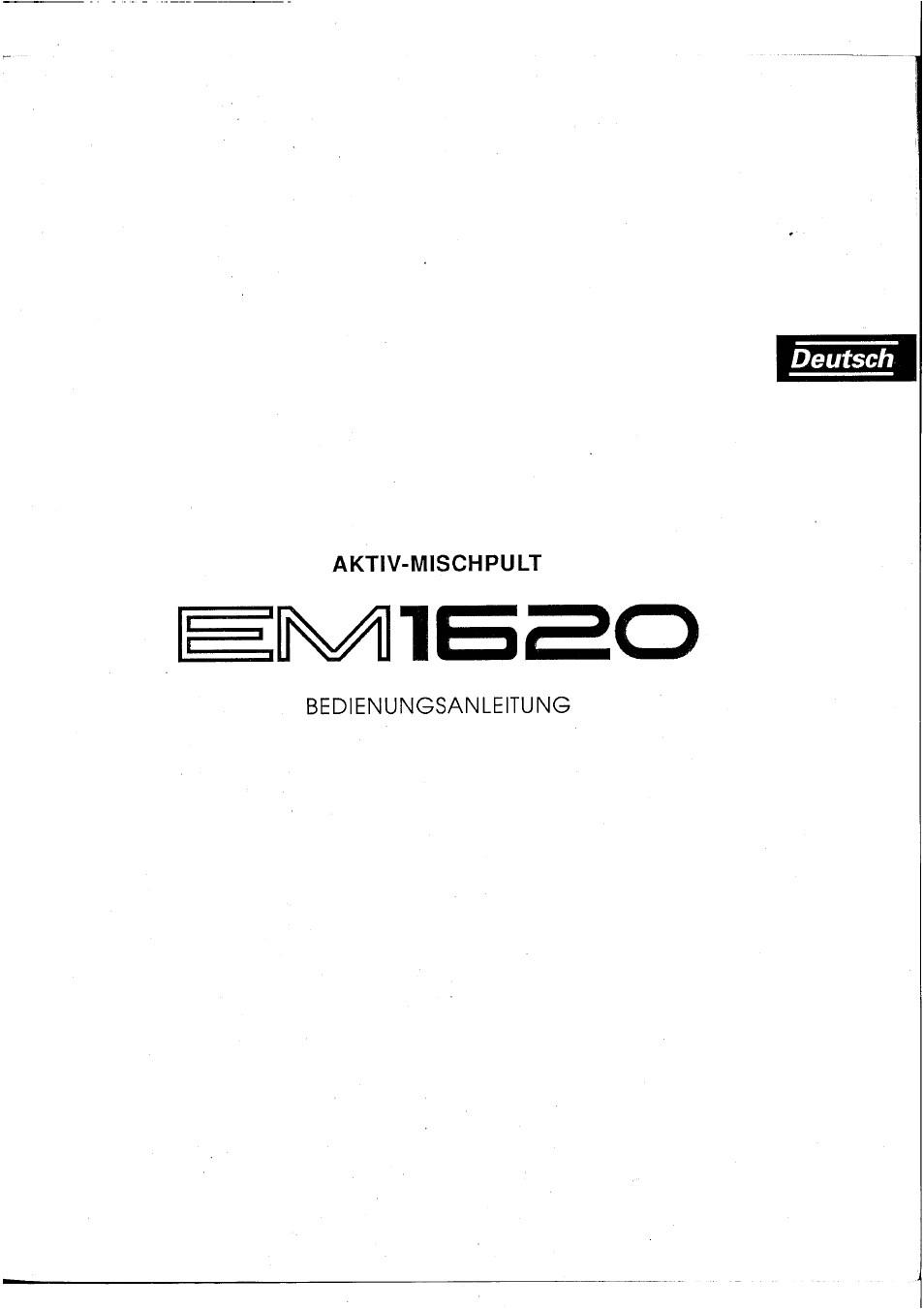 Yamaha EM1620 User Manual | Page 33 / 48