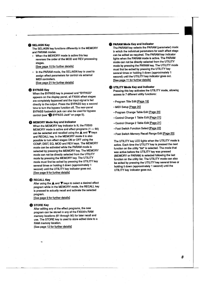 Yamaha FX500 User Manual | Page 9 / 97