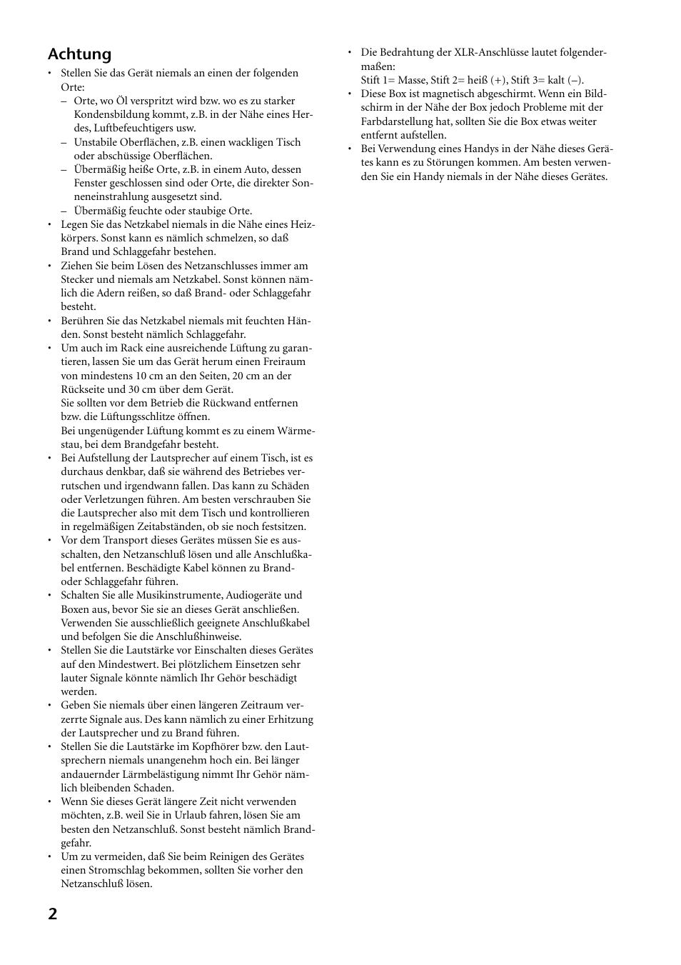 2achtung | Yamaha MSP3 User Manual | Page 14 / 23