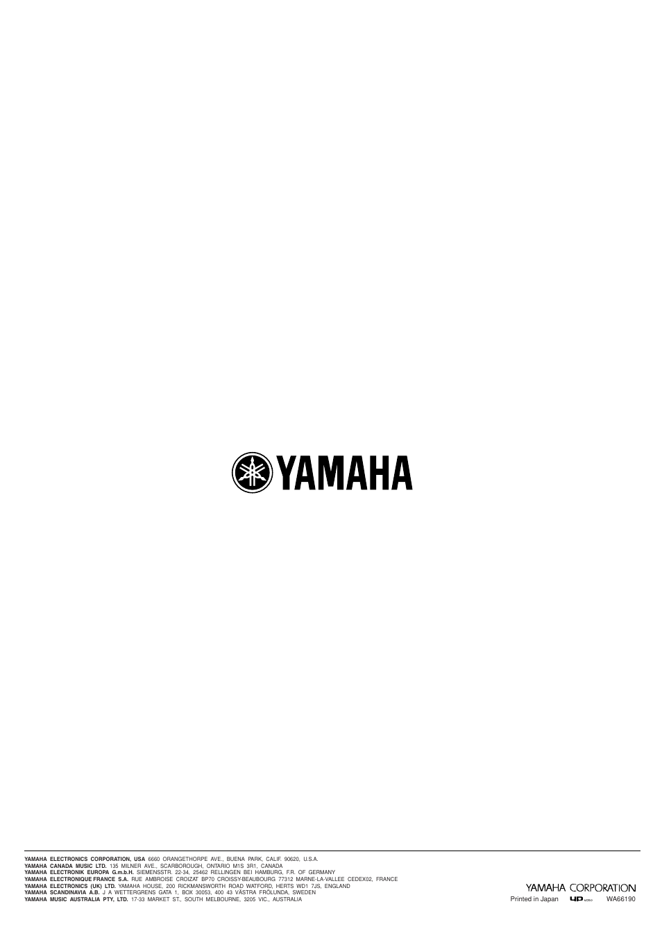 Yamaha DPX1000 User Manual | Page 45 / 45