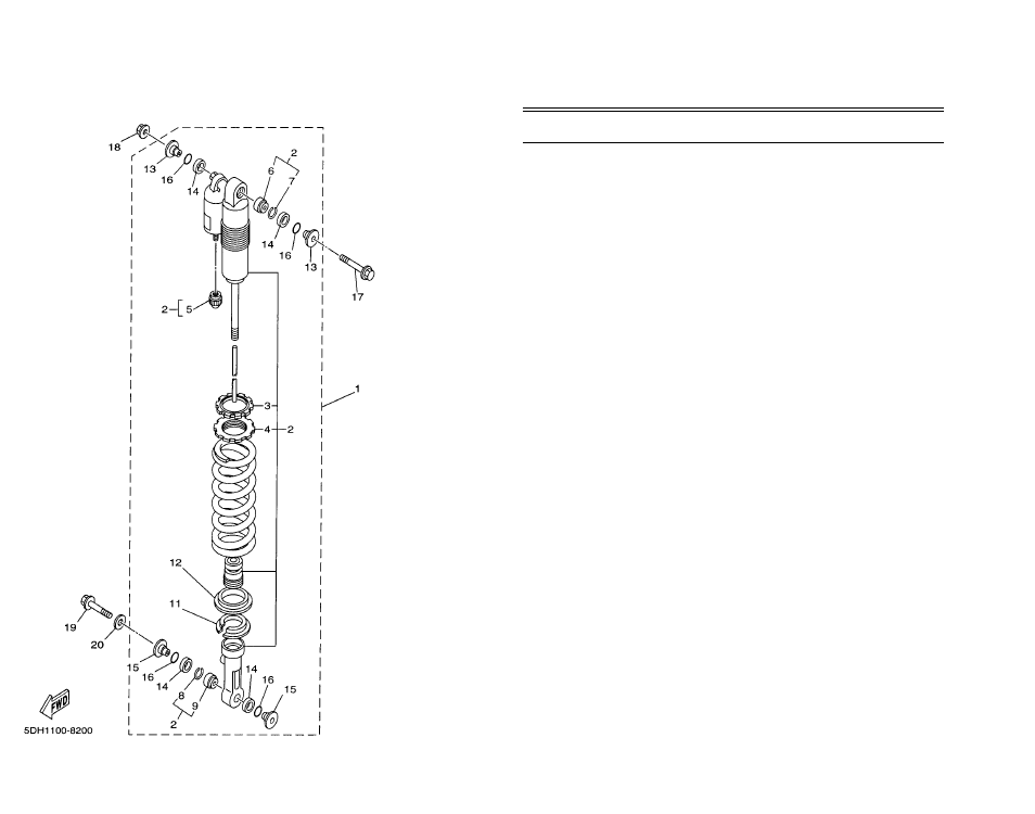 Rear suspension | Yamaha YZ125K1 User Manual | Page 28 / 53