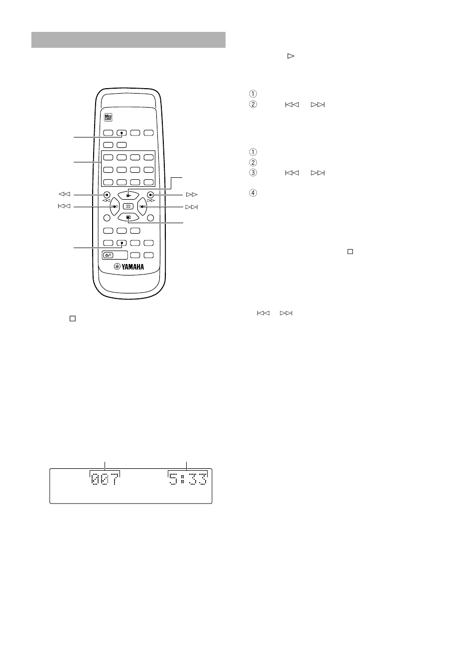 Program play, E-10, Press program to confirm the program | Press # to start program playback, Press & to stop playback, Press program to light up the program indicator, Repeat this operation to program up to 30 steps | Yamaha MDX-E100 User Manual | Page 10 / 24