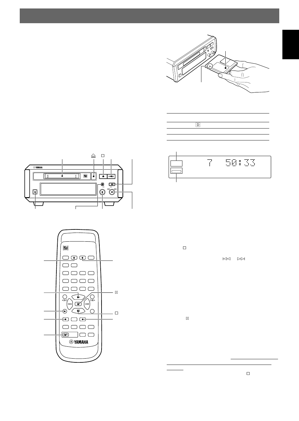 Recording, E-11, English | Insert an md, Locate the point where you want to start recording, Start playing the source to be recorded | Yamaha MDX-E100 User Manual | Page 11 / 24