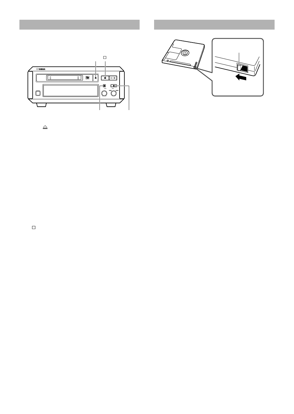 Monitor out, Protecting a recorded md, E-14 | Press to remove the disc, Press rec/pause, Start playing the sound source | Yamaha MDX-E100 User Manual | Page 14 / 24