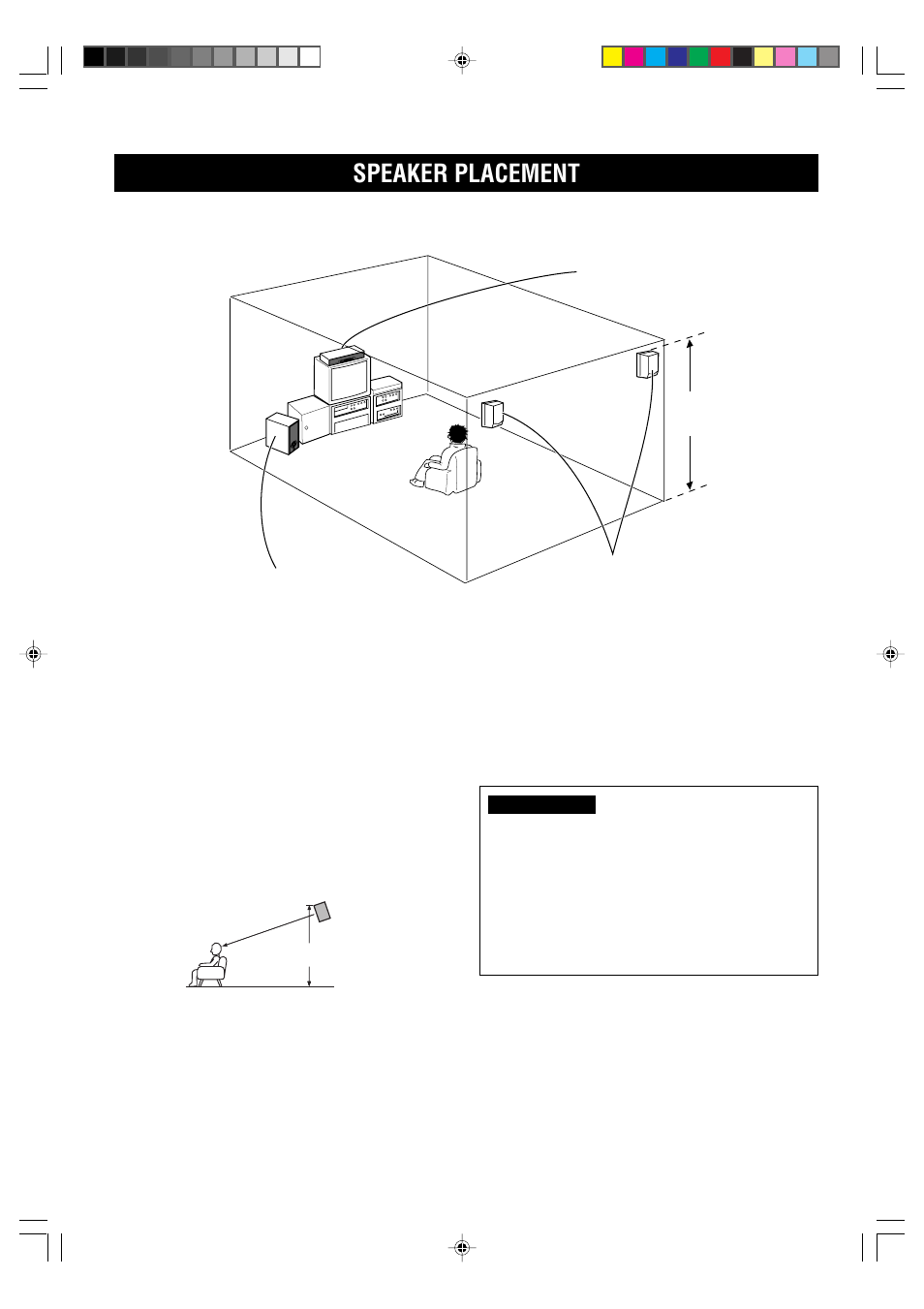 Speaker placement, Front speaker unit, Yamaha rear speakers nx-avs70 (sold separately) | Yamaha subwoofer sw-avs70 (sold separately) | Yamaha AV-S70 User Manual | Page 8 / 40