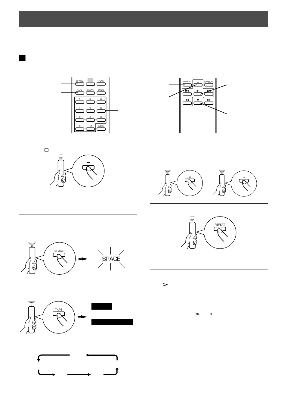 Track programming for recording to tape, Automatic tape-programming | Yamaha CDX-396 User Manual | Page 20 / 28