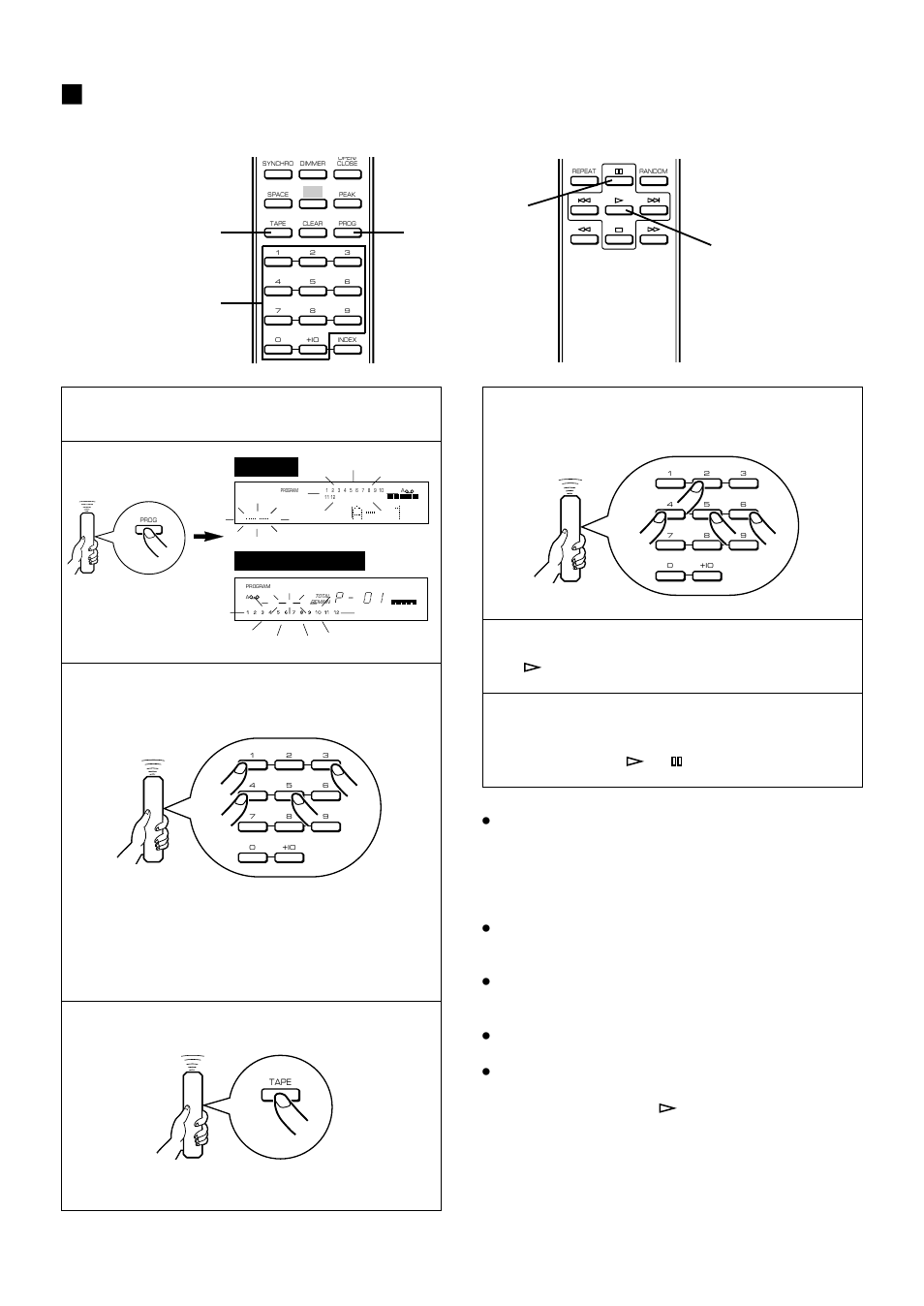 Manual tape-programming | Yamaha CDX-396 User Manual | Page 22 / 28