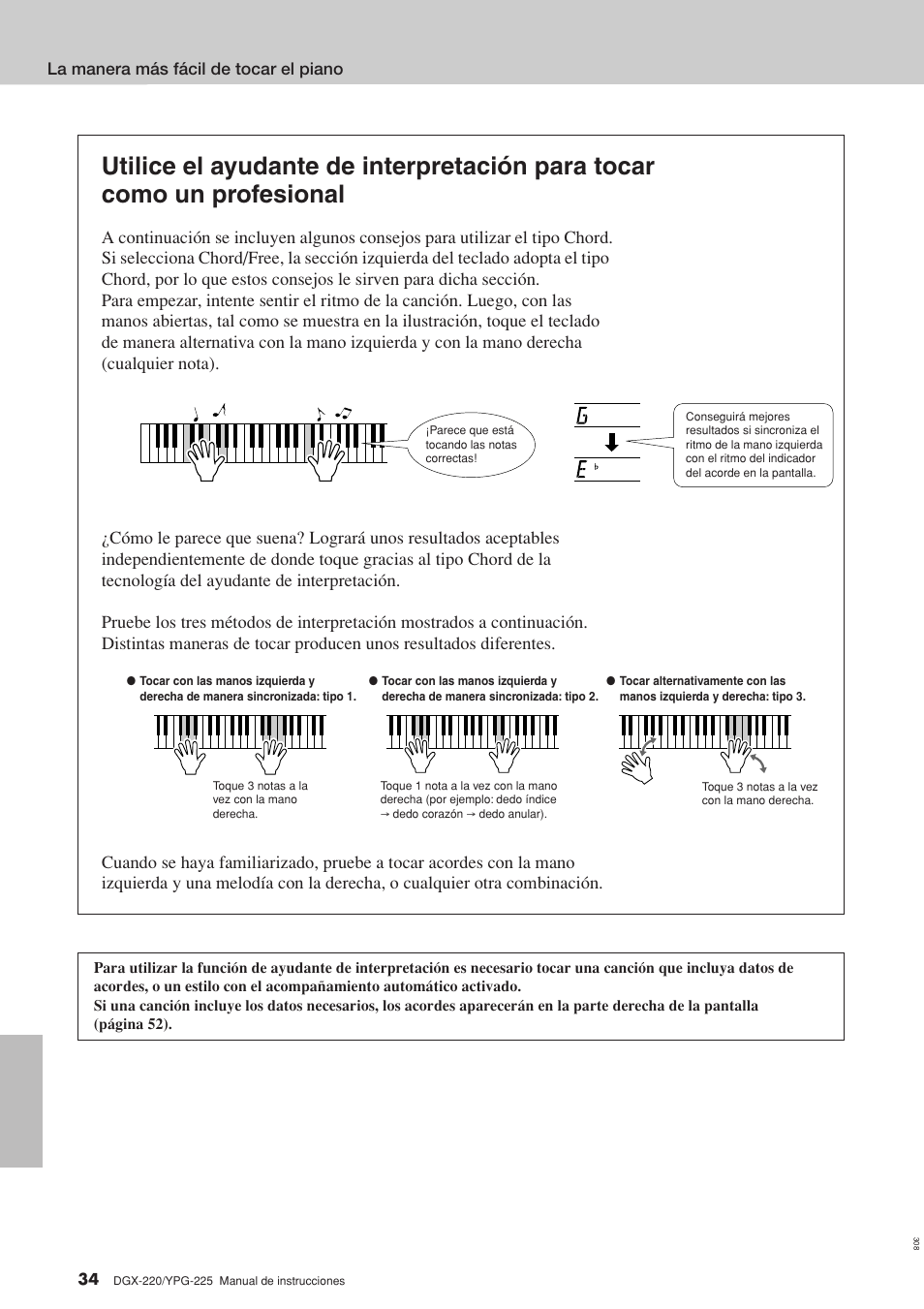 Yamaha DGX-220 User Manual | Page 34 / 124