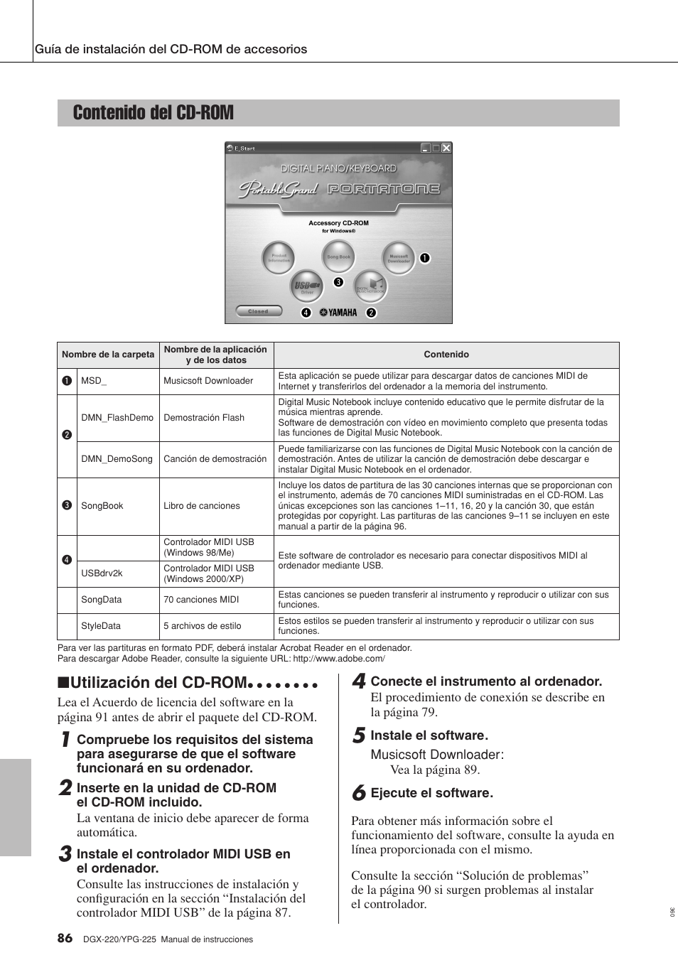 Yamaha DGX-220 User Manual | Page 86 / 124