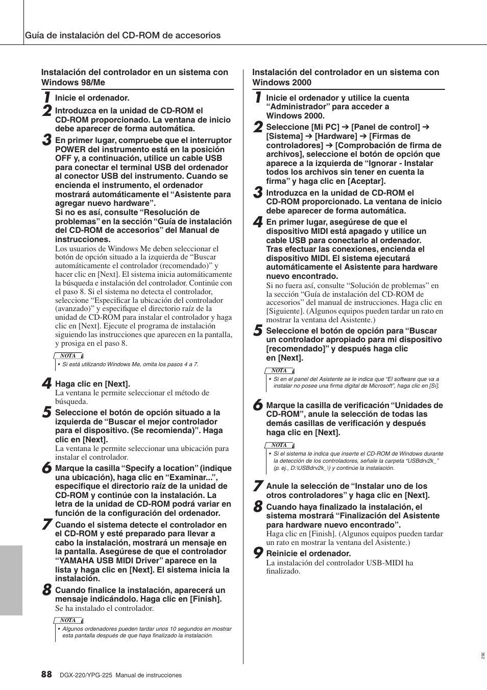 Yamaha DGX-220 User Manual | Page 88 / 124