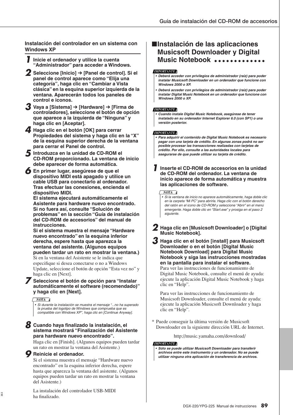 Yamaha DGX-220 User Manual | Page 89 / 124