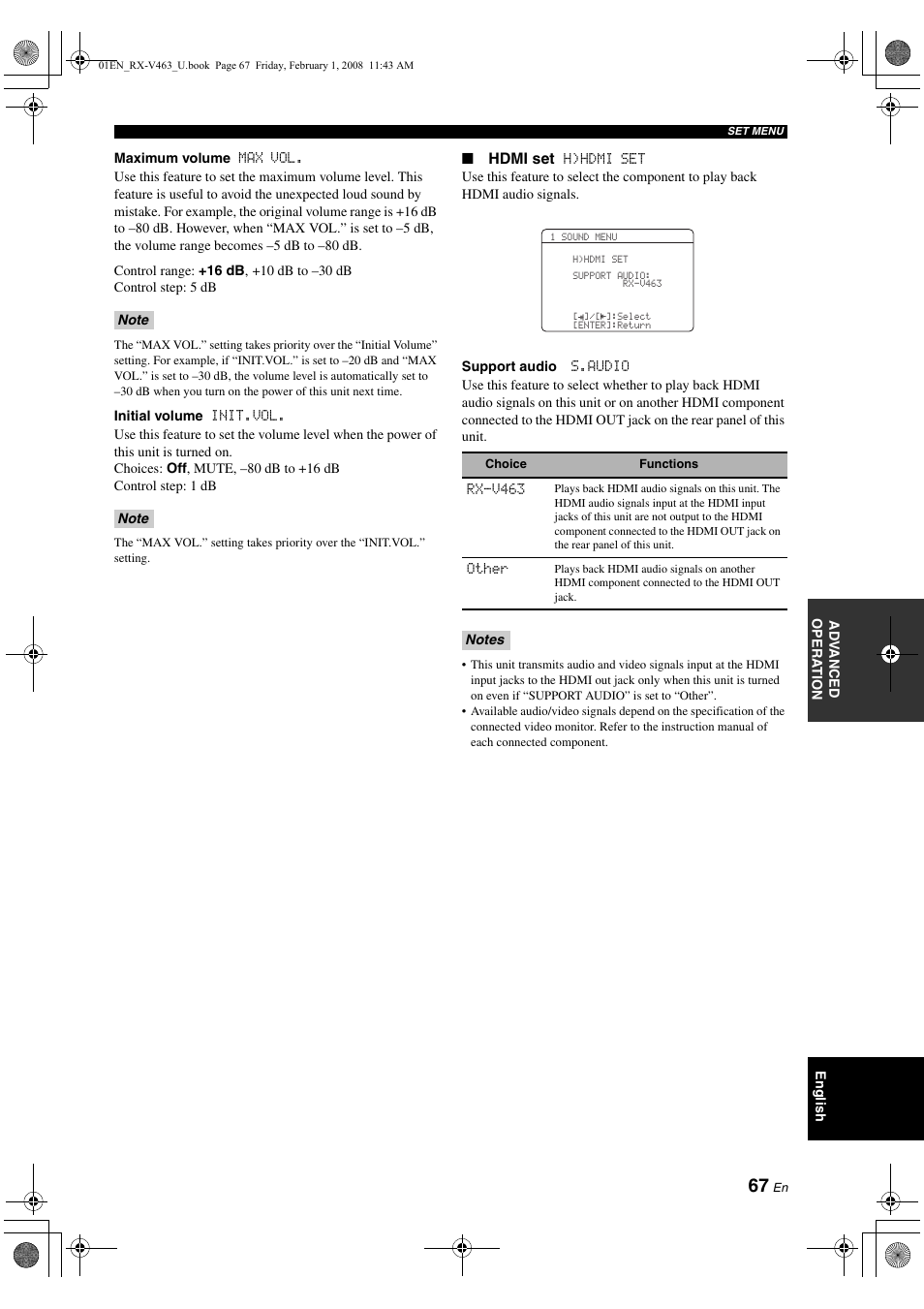 Yamaha RX-V463 User Manual | Page 71 / 106