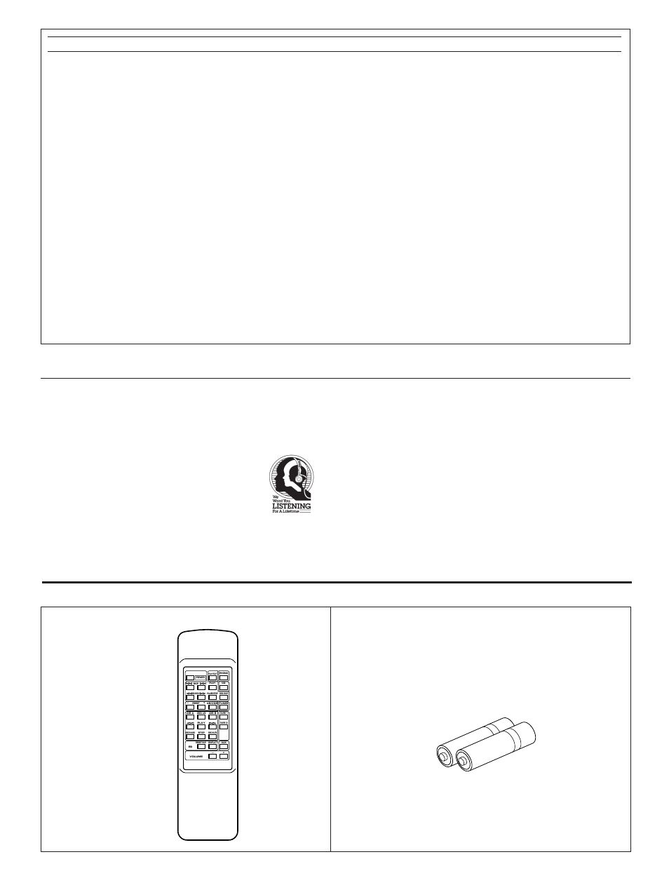 Supplied accessories, 3english, We want you listening for a lifetime | Fcc information, Remote control transmitter | Yamaha AX-570 User Manual | Page 3 / 14