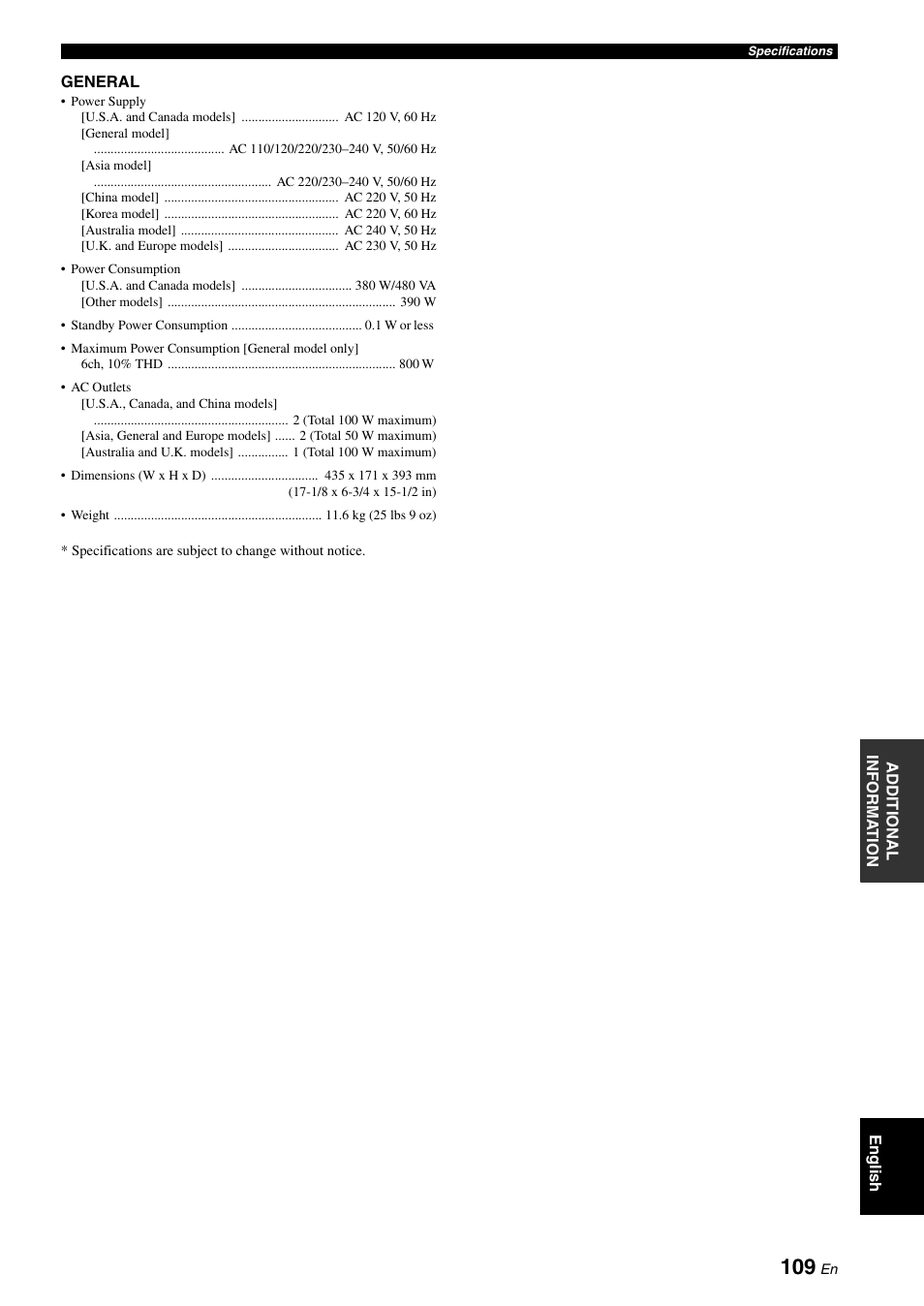 Yamaha RX-V661 User Manual | Page 113 / 130