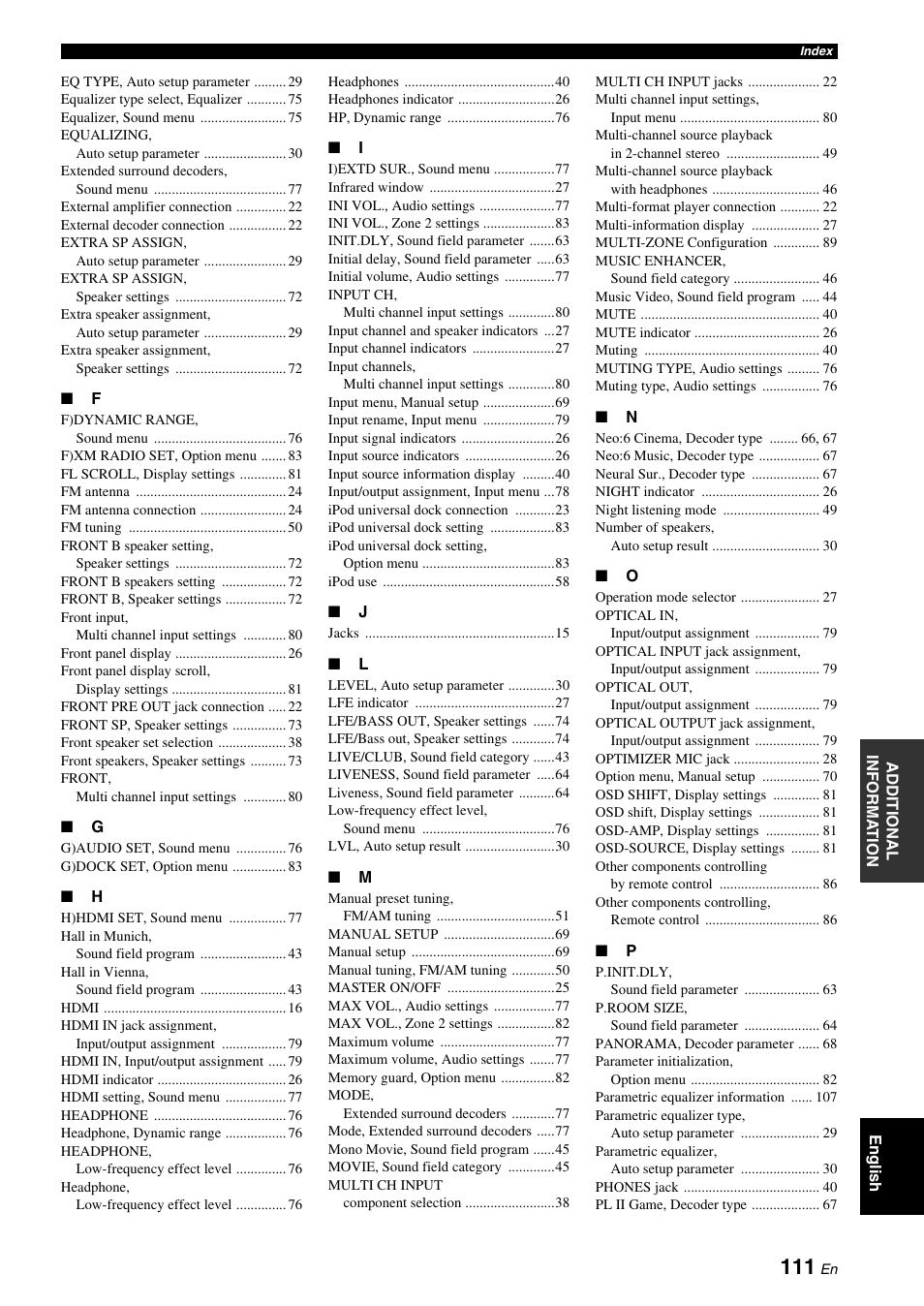 Yamaha RX-V661 User Manual | Page 117 / 130