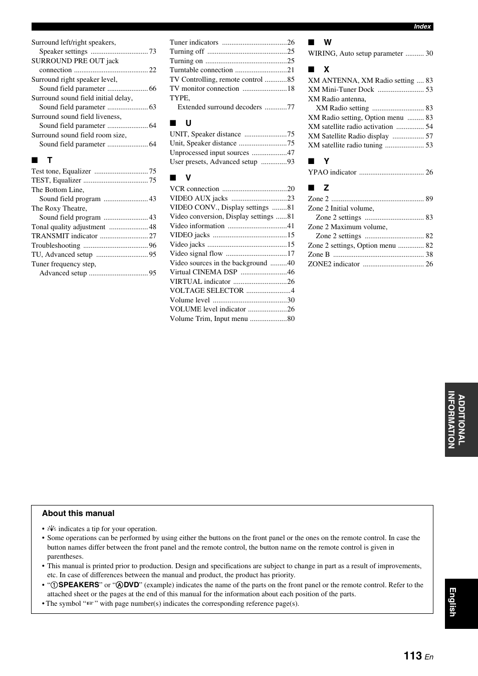 Yamaha RX-V661 User Manual | Page 119 / 130