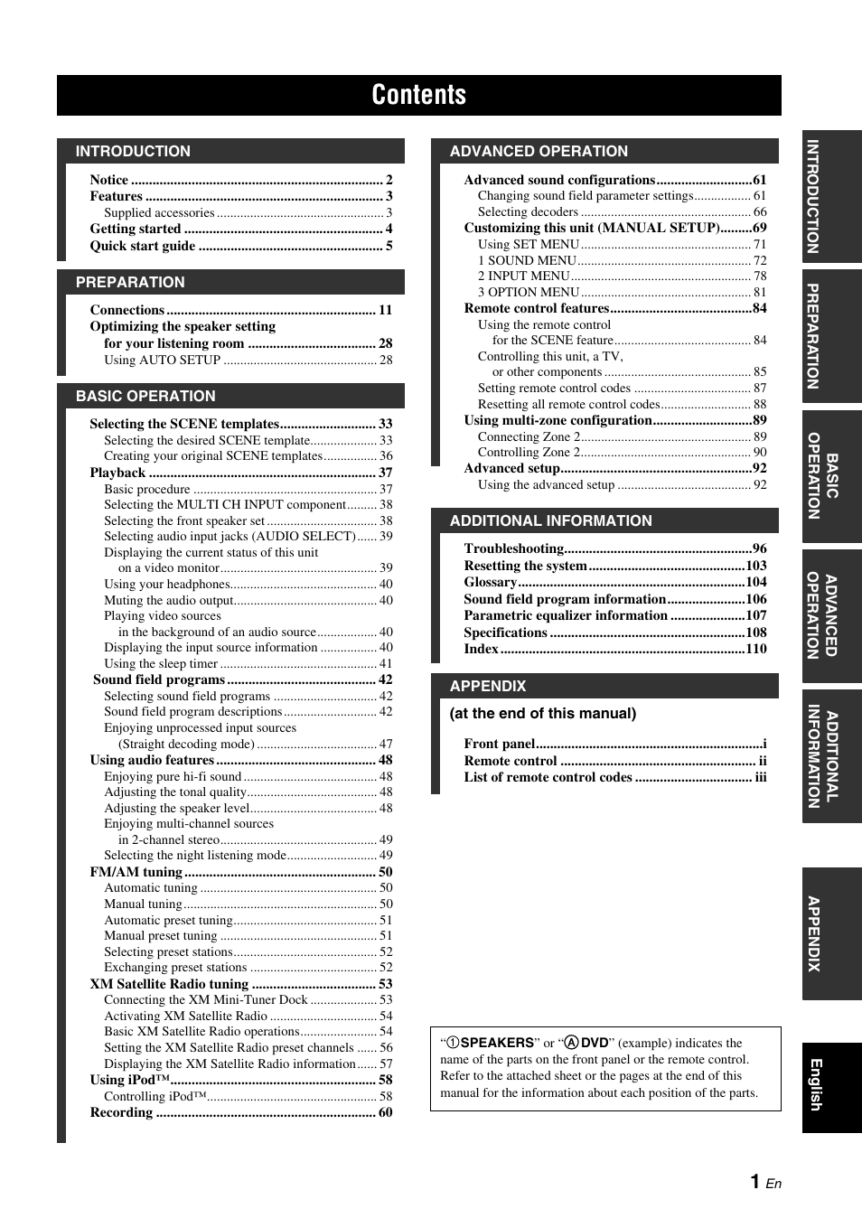 Yamaha RX-V661 User Manual | Page 5 / 130