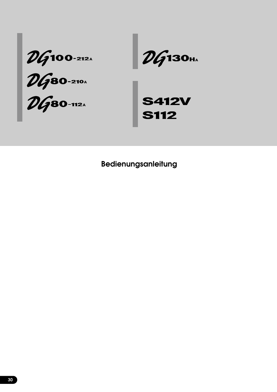 Bedienungsanleitung | Yamaha DG80-210A User Manual | Page 30 / 84