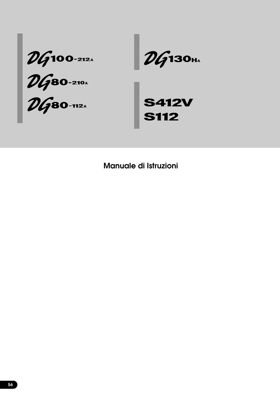 Manuale di istruzioni | Yamaha DG80-210A User Manual | Page 56 / 84