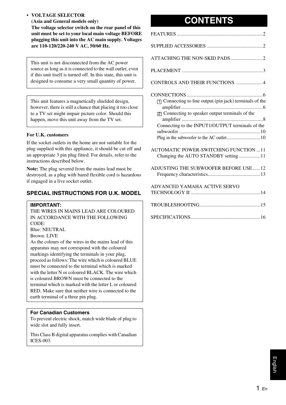 Yamaha NS-SW310 User Manual | Page 5 / 22