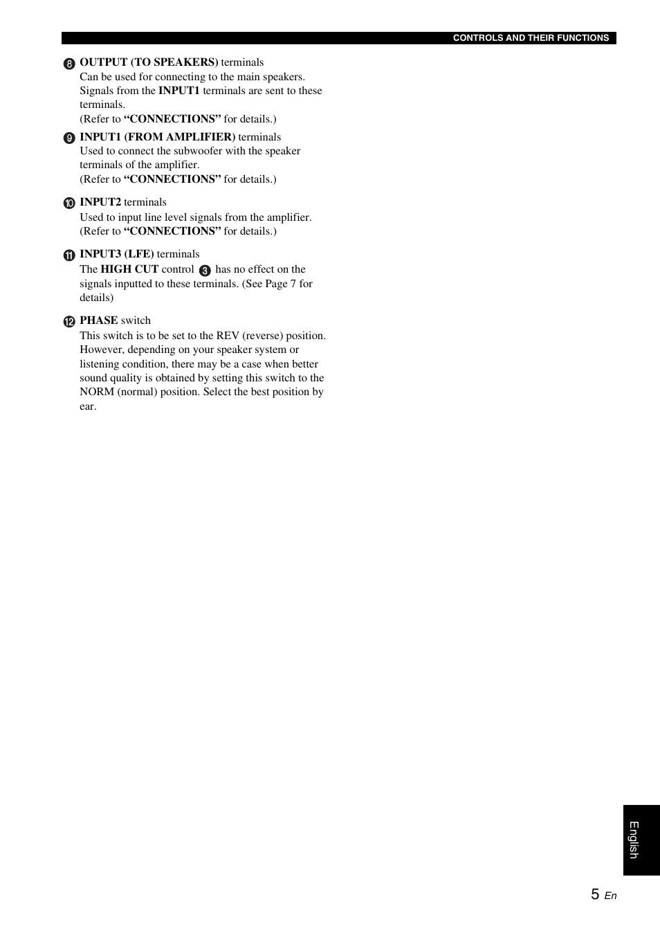 Yamaha NS-SW310 User Manual | Page 9 / 22