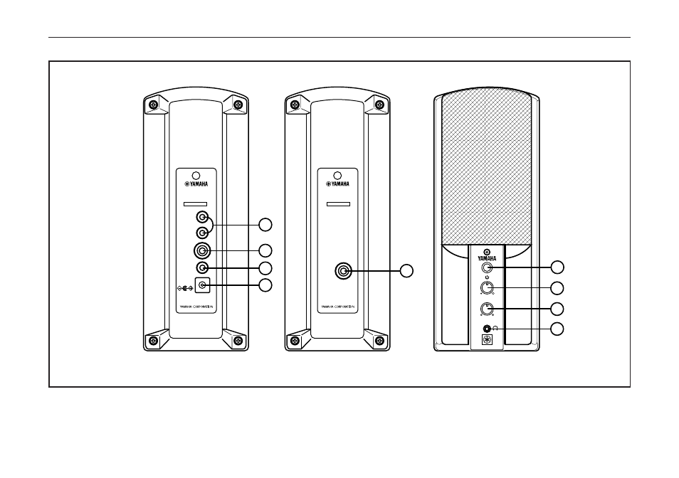 Front & rear panel, Front & rear panel / face et face arrière | Yamaha YST-M8 User Manual | Page 5 / 9