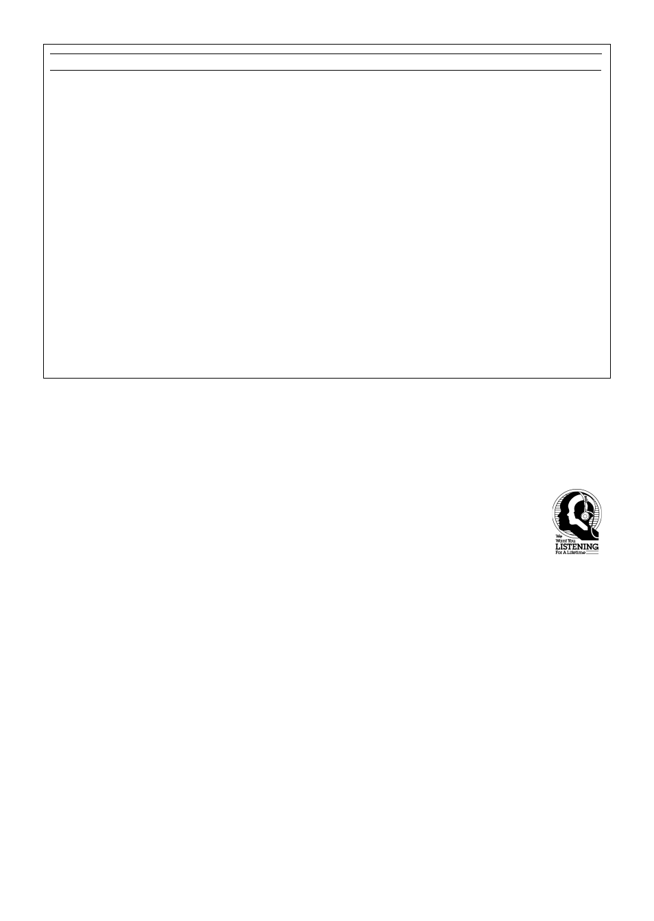 We want you listening for a lifetime | Yamaha KX-E100 User Manual | Page 3 / 12