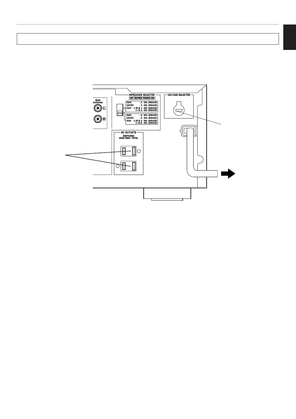Plugging in this unit, English, Ac outlet(s) | Voltage selector (china and general models only), General model), 1): (*2): (*1) (*2) to ac outlet | Yamaha RX-V795 User Manual | Page 29 / 92