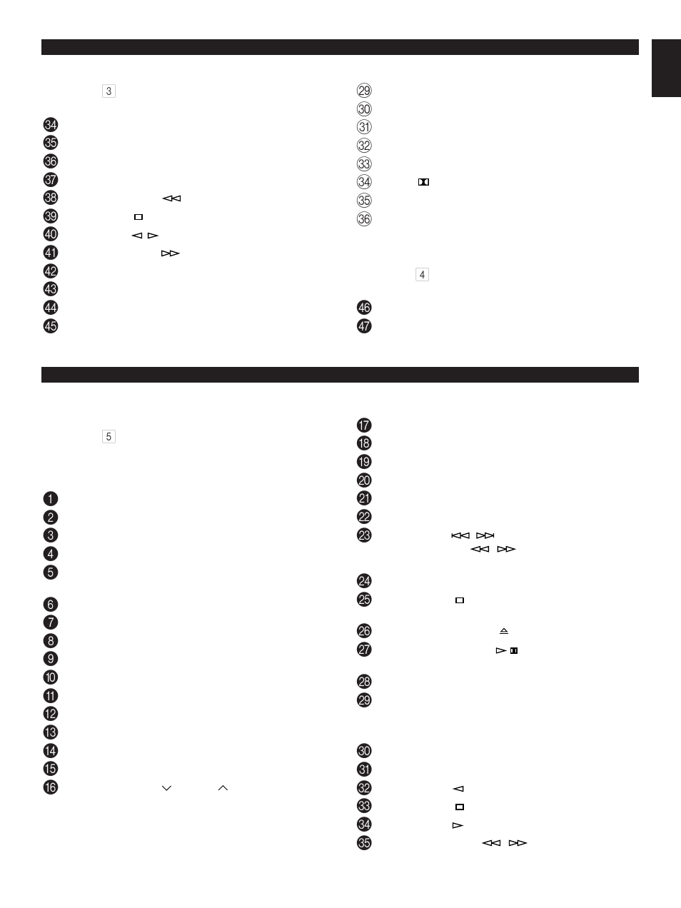 Remote control transmitter, Names of control buttons | Yamaha GX-90VCD User Manual | Page 17 / 71